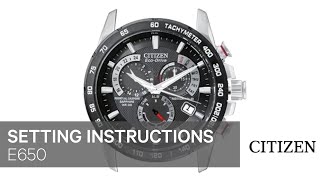 Citizen Watch Setting Instruction — E650 [upl. by Codding]