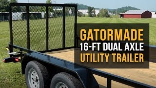 Gatormade 16Ft Dual Axle Utility Trailer [upl. by Dacy]