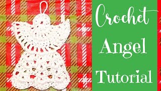 Easy Crochet Angel Ornament Tutorial for Beginners  DIY Crochet Xmas [upl. by Miner969]