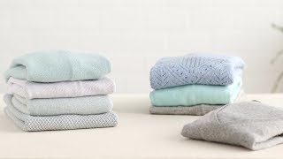 How to Fold a Sweater  Martha Stewart Housekeeping [upl. by Nahtanha751]