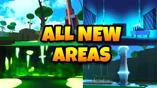 ALL NEW TRAINING AREAS IN SORCERER FIGHTING SIMULATOR ROBLOX [upl. by Syd]