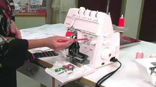 How to thread your serger  overlocker  BERNINA 1300 MDC  1150 MDA tutorial part 1 [upl. by Ahsekar337]