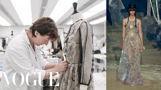 How a Dior Dress Is Made From Sketches to the Runway  Sketch to Dress  Vogue [upl. by Anat]