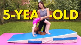 Teaching a 5 Year Old a Backbend Kickover in One Day [upl. by Eeresed88]