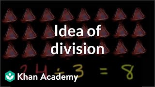 The idea of division  Multiplication and division  Arithmetic  Khan Academy [upl. by Yelhsa]