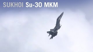 Sukhoi Su30 MKM Fighter Shows Off Thrust Vectoring Maneuvers Over Singapore – AINtv [upl. by Doralia]