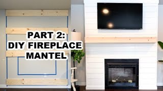 EASY DIY WOODEN FIREPLACE MANTEL [upl. by Llertrac]