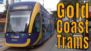 Gold Coast Trams  G Link Light Rail in Surfers Paradise Australia Queensland Railway Australia [upl. by Garland]