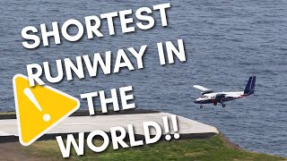 Saba Island Airport Landing and Takeoff  Shortest Runway in the World [upl. by Veator705]