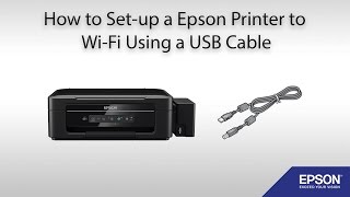 How to setup a Epson printer to WiFi using a USB Cable [upl. by Ardnas]