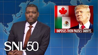 Weekend Update Trump Causes Tariff Confusion Elon Musks SpaceX Starship Explodes  SNL [upl. by Lorollas]