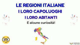 LE REGIONI ITALIANE I LORO CAPOLUOGHI I LORO ABITANTI e alcune curiositÃ [upl. by Guod118]