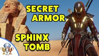 Assassins Creed Origins  Sphinx SECRET Tomb  How to Get Legendary ISU ARMOR in Sphinx Mystery [upl. by Matrona]