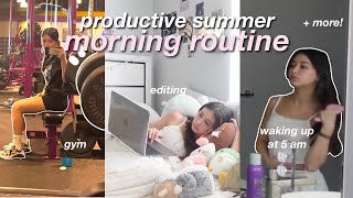 PRODUCTIVE SUMMER MORNING ROUTINE [upl. by Aivon]