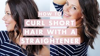 How To Curl ShortMedium Hair With A Straightener [upl. by Alled]