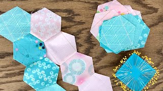 How to Sew Hexagons by Machine [upl. by Honna222]