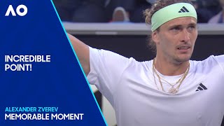 Alexander Zverev Wins Rollercoaster Rally  Australian Open 2024 [upl. by Vilma]