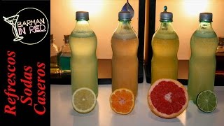 como hacer REFRESCOS Y SODAS CASEROS [upl. by Dlawso]