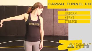 Median Nerve Mobilization Stretch Carpal Tunnel Exercise [upl. by Enimrac]