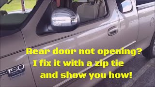 Rear Door Wont Open F150 1997  2004 SuperCab [upl. by Atilrep]