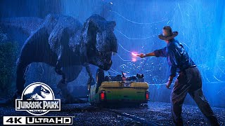 The T rex Escapes the Paddock in 4K HDR  Jurassic Park [upl. by Radmilla]