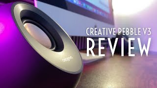 Creative Pebble V3 Review  Crisp Audio Compact Size AND LowCost [upl. by Cleve753]