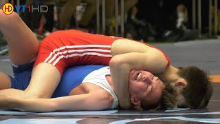 🤼  Wrestling  German Championships 2019 Cadets Freestyle  48kg Round 2  HANKE vs STRAZZUSO [upl. by Adnimra]