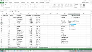 Operations Management using Excel Seasonality and Trend Forecasting [upl. by Arraik]