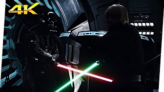 Luke vs Darth Vader  Star Wars Episodio VI  El Regreso Del Jedi 1983 Movie Clip 4K UHD LATINO [upl. by Eisac]