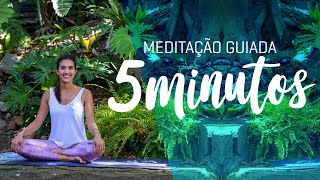 MEDITAÇÃO GUIADA 5 MINUTOS  RÁPIDO E EFICAZ BOM DEMAIS [upl. by Navek]