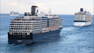 7 Cruise Ships Leaving Port at Fort Lauderdale 4K [upl. by Ishii]