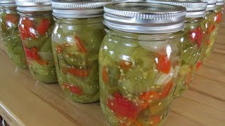 Canning Pickled Green Tomato Pepper Mix [upl. by Rendrag]