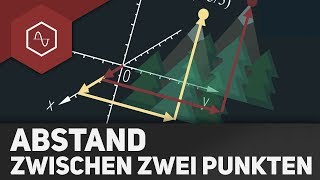 Abstand zwischen 2 Punkten berechnen  Grundlagen Vektorgeometrie [upl. by Carie]