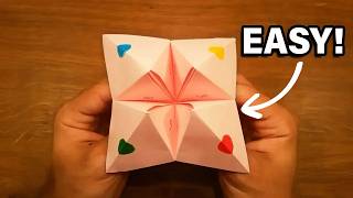 How To Make a Paper Fortune Teller  EASY Origami [upl. by Etteiluj]