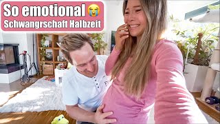 So emotional 😭 Justus spürt Babys 1 Tritte Schwangerschaft Halbzeit Mittagessen  Mamiseelen [upl. by Pincince]