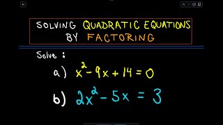 ❖ Solving Quadratic Equations by Factoring  Basic Examples ❖ [upl. by Dnallor484]