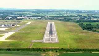 COCKPIT VIEW OF APPROACH AND LANDING AT EDINBURGH AIRPORT [upl. by Giffie507]