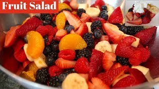 Fruit Salad Recipe How To Make Fruit Salad With Simple Syrup Easy [upl. by Schnurr813]