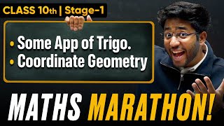 Class 10th Maths Maha Marathon  Some App of Trigonometry amp Coord Geometry 🔥  Shobhit Nirwan [upl. by Petie]