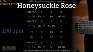 Honeysuckle Rose 190 bpm  Gypsy jazz Backing track  Jazz manouche [upl. by Adnilemre933]