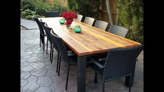 DIY Outdoor Dining Table [upl. by Yntrok]