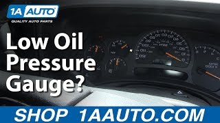 Why Does My Oil Pressure Gauge Read Low Chevy Silverado Suburban Tahoe GMC Sierra Yukon [upl. by Zerdna]