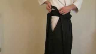 How to tie a hakama [upl. by Zeph656]