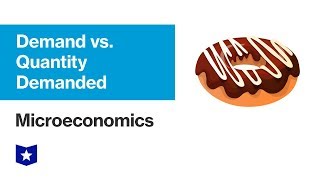 Demand vs Quantity Demanded  Microeconomics [upl. by Eitsirhc]