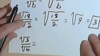 Quotient Rule amp Simplifying Square Roots [upl. by Ahserak]