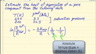 Heat of Vaporization ClausiusClapeyron [upl. by Leventhal399]