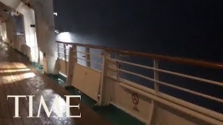 Cruise Ship Battered By Rough Waters Due To Hurricane Michael  TIME [upl. by Cleodal424]