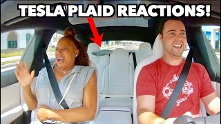 Tesla Model S Plaid Launch Reactions Hilarious [upl. by Rawlinson993]