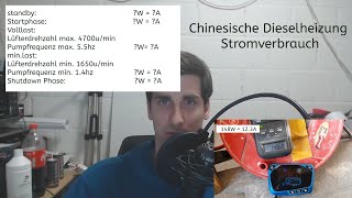 Chinesische Dieselheizung  Stromverbrauch [upl. by Weir]