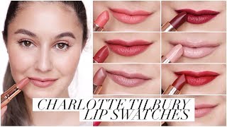 Charlotte Tilbury Lipstick Collection amp Swatches 💋  Karima McKimmie [upl. by Abdella]